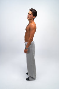 LEO WIDE-LEG GARMENT-DYED GREY DENIM