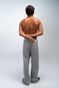 LEO WIDE-LEG GARMENT-DYED GREY DENIM