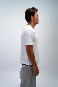 GIOVANI TWISTED SHEER BIANCO T-SHIRT