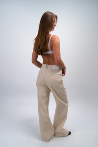 LEO WIDE-LEG RAW ECRU DENIM
