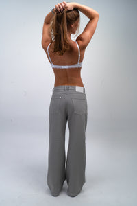 LEO WIDE-LEG GARMENT-DYED GREY DENIM