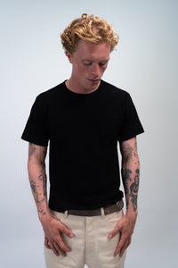 GIOVANI TWISTED SHEER NERO T-SHIRT