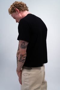 GIOVANI TWISTED SHEER NERO T-SHIRT