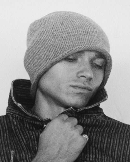 WOOL FATIGUE BEANIE - GREY