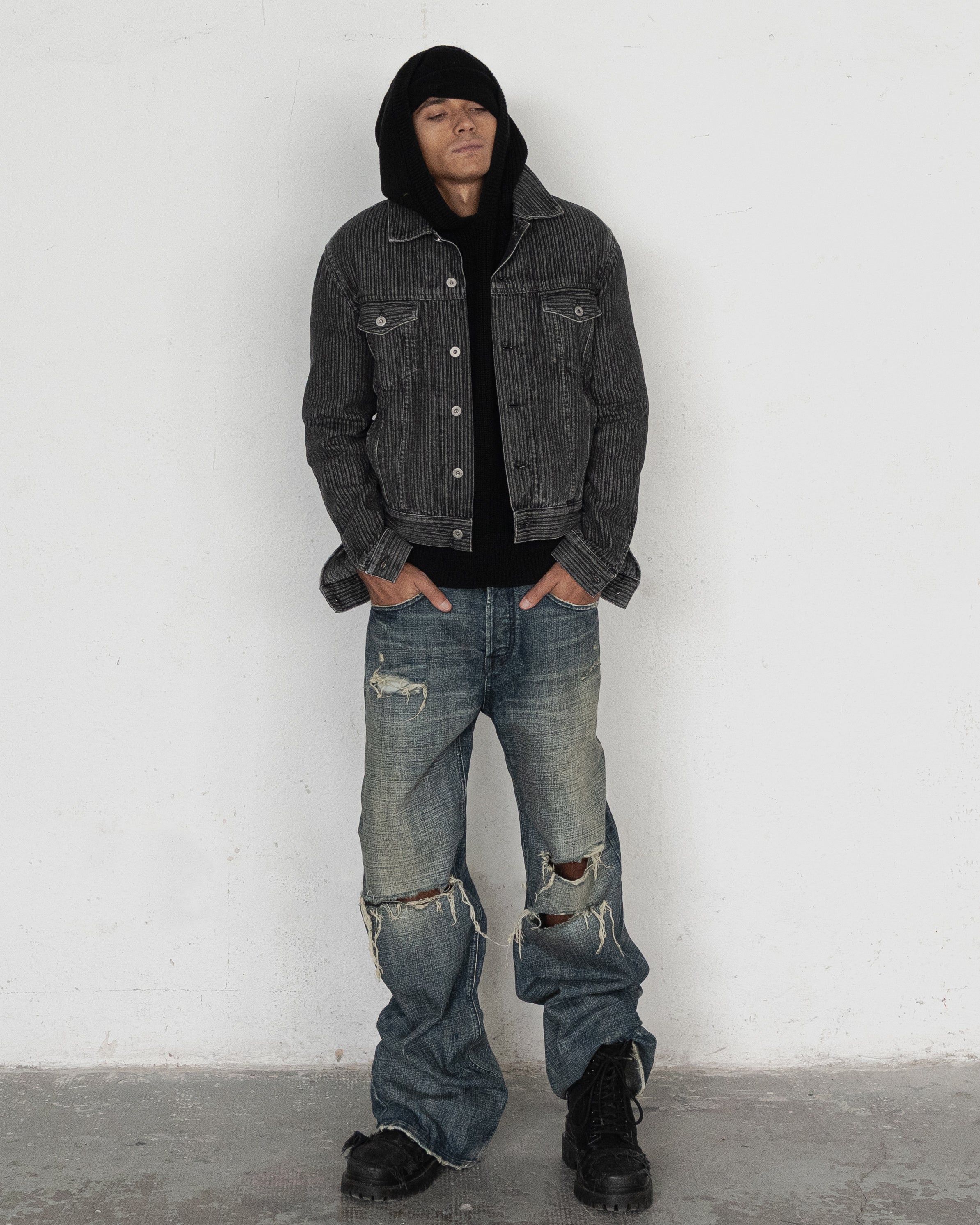 JAPANESE WORN OUT HEAVY INDIGO DENIM - BOOTCUT