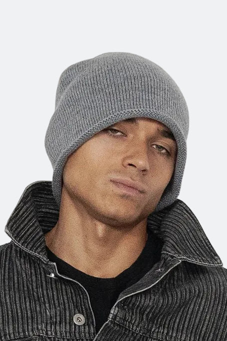 WOOL FATIGUE BEANIE - GREY