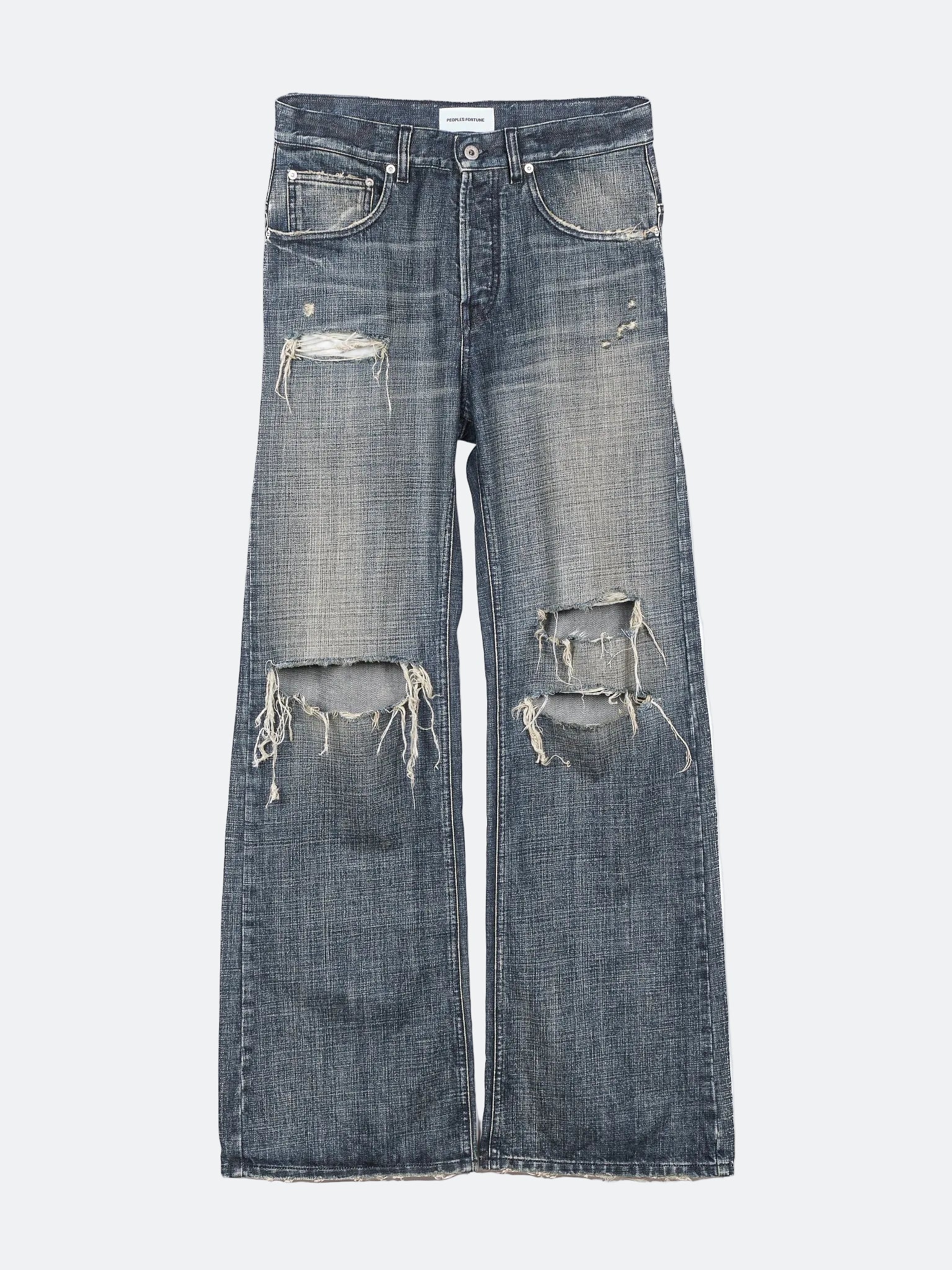 JAPANESE WORN OUT HEAVY INDIGO DENIM - BOOTCUT