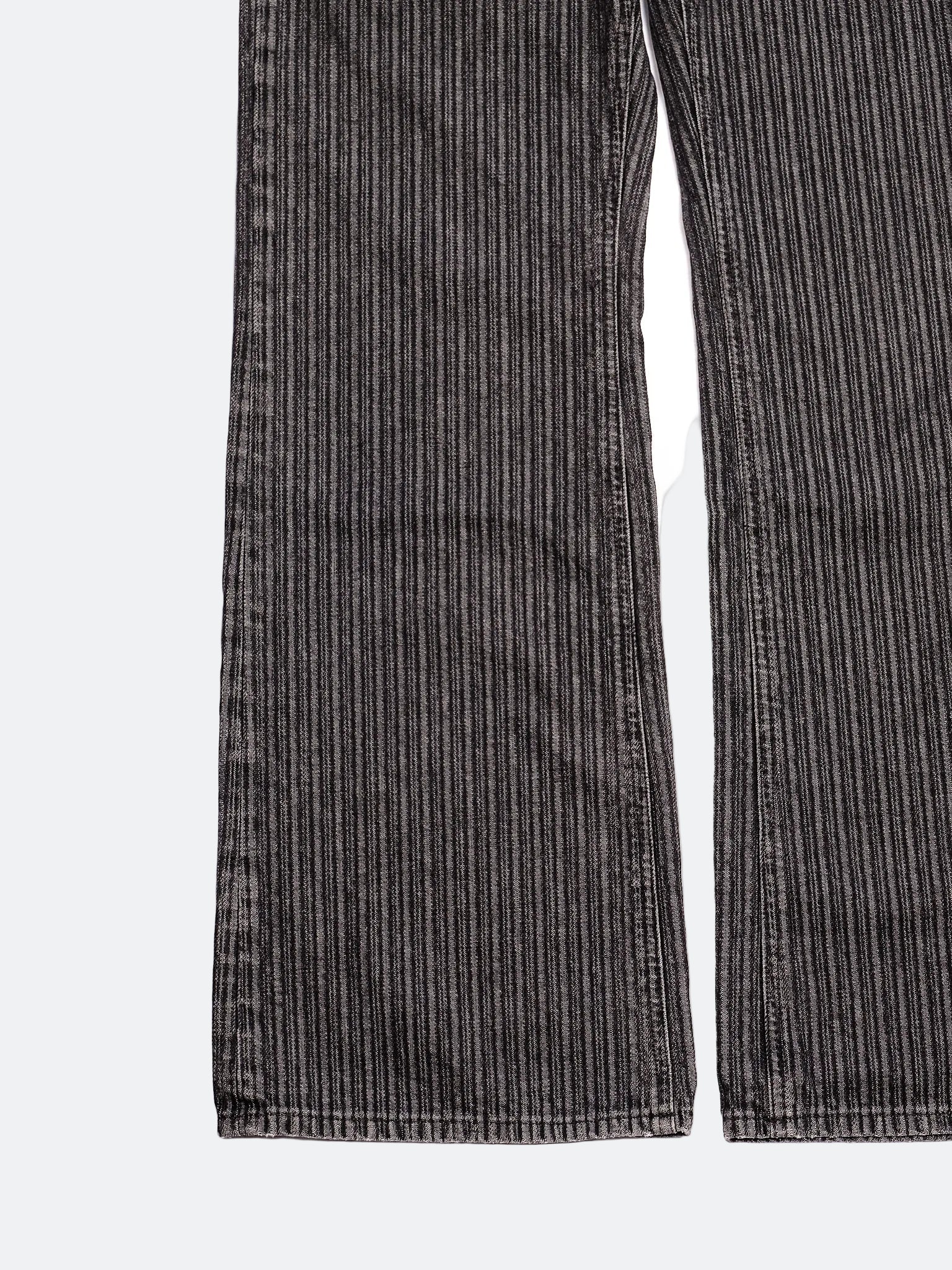 VERTICAL SLUB ACID WASHED CHARCOAL DENIM - BOOTCUT