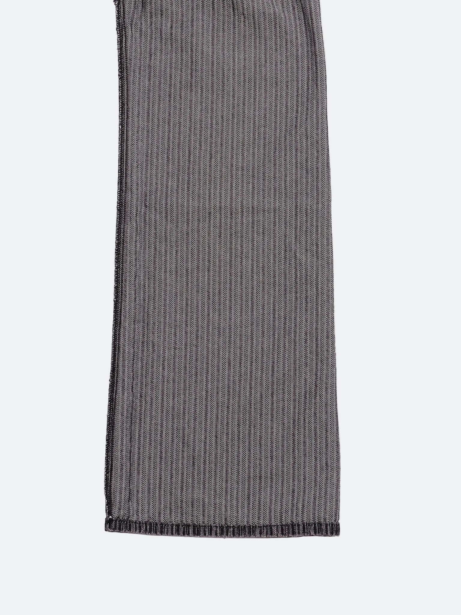 VERTICAL SLUB ACID WASHED CHARCOAL DENIM - BOOTCUT