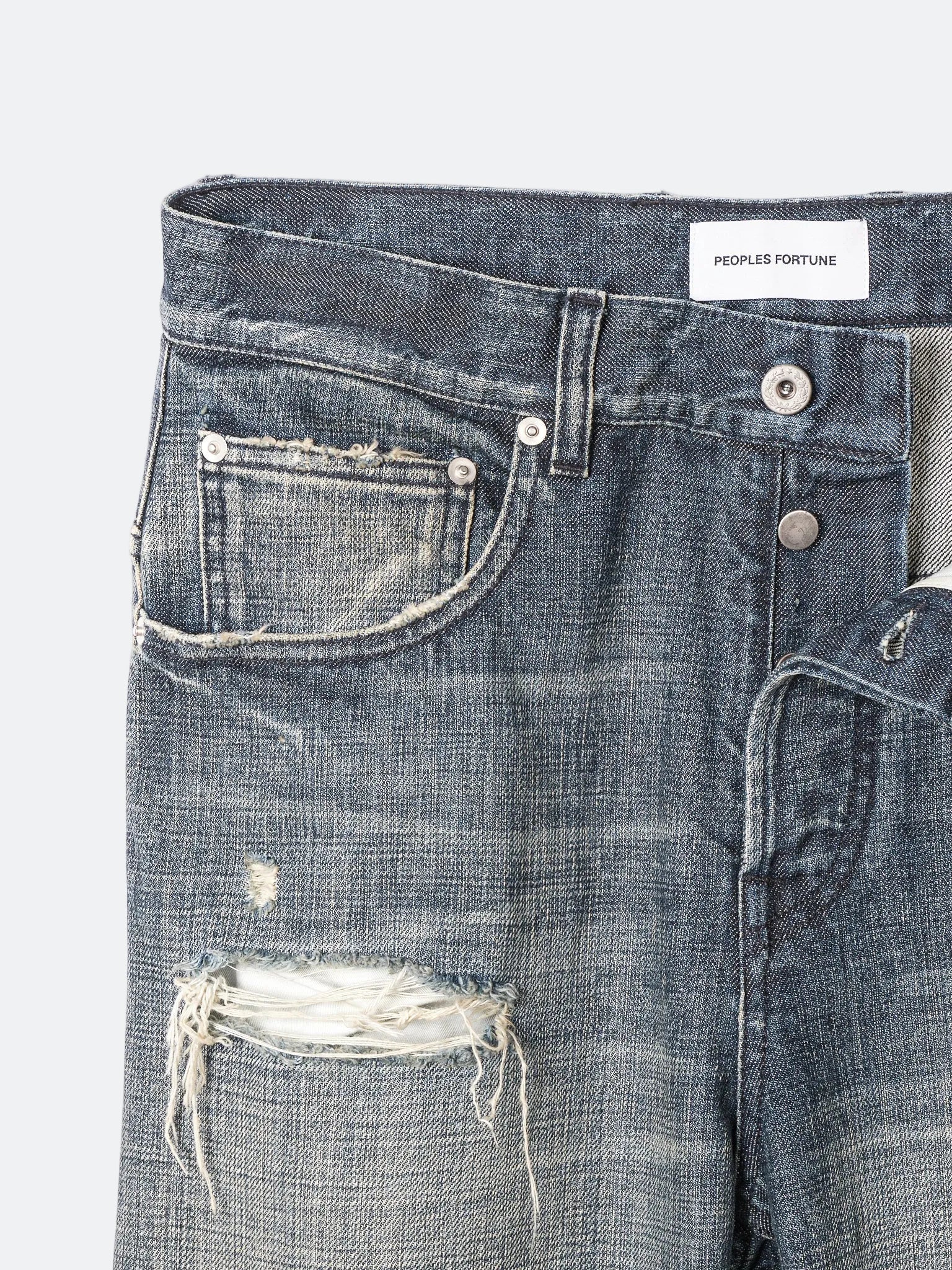 JAPANESE WORN OUT HEAVY INDIGO DENIM - BOOTCUT