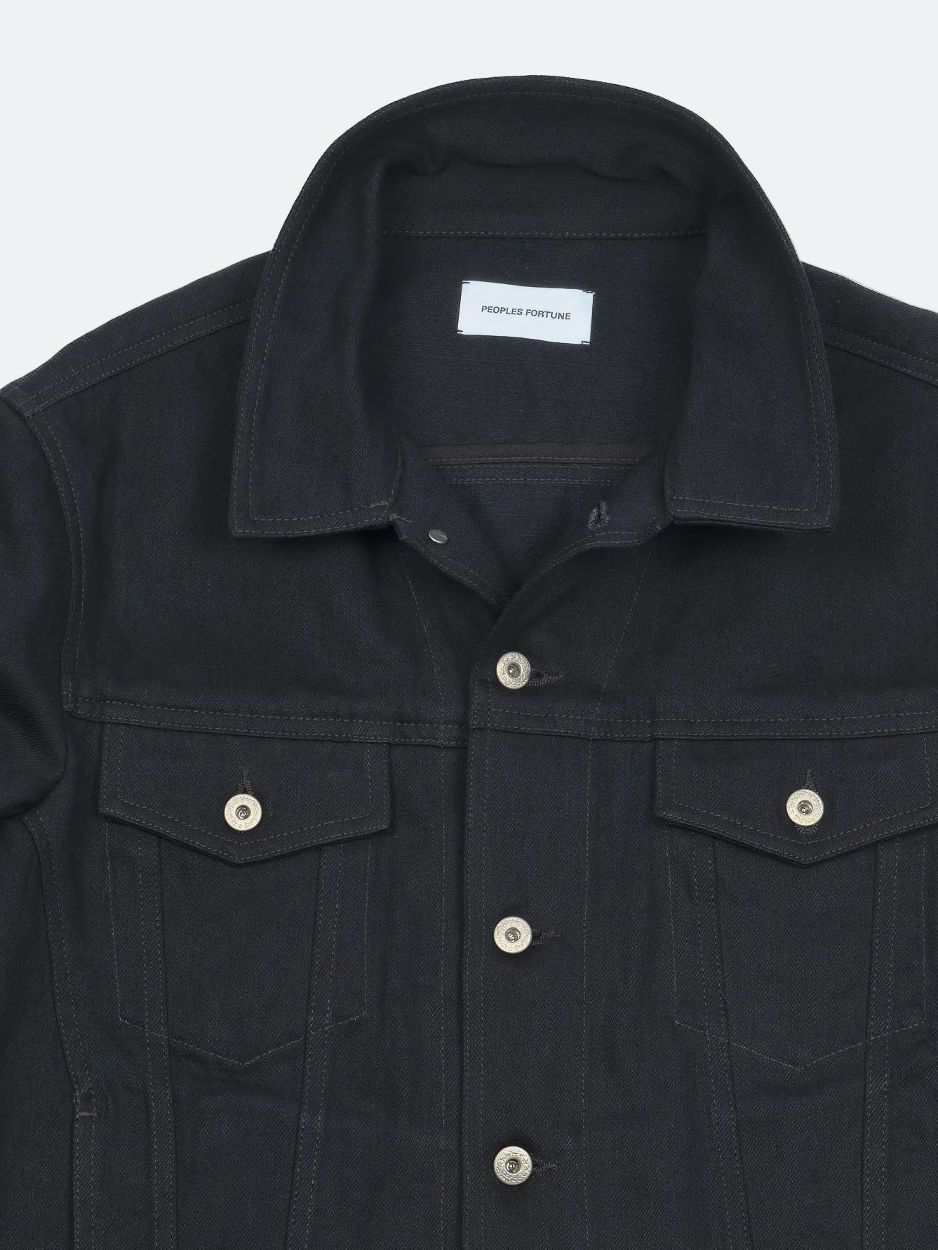 BLACK RAW TWISTED HEAVY DENIM - JACKET