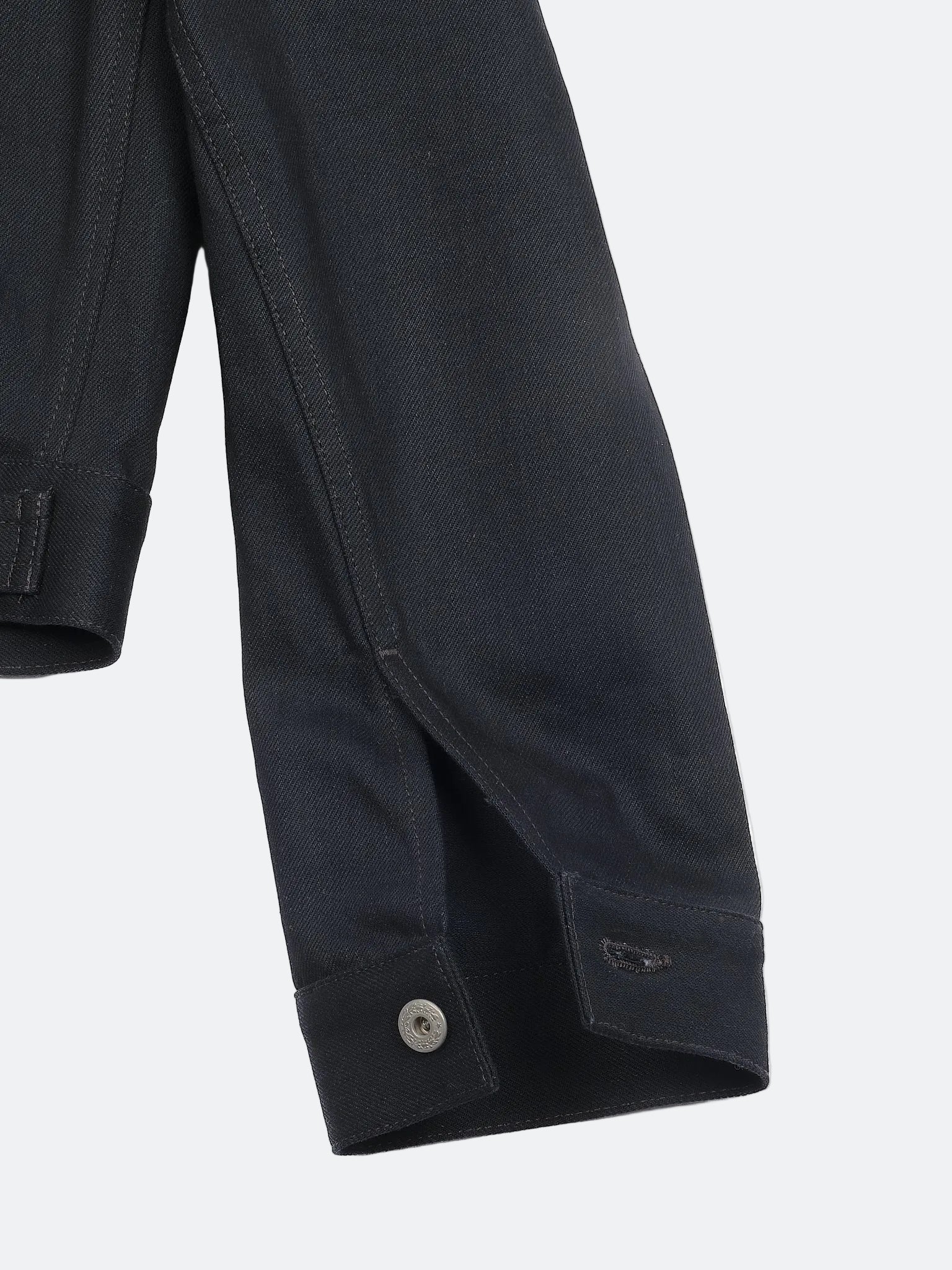 BLACK RAW TWISTED HEAVY DENIM - JACKET
