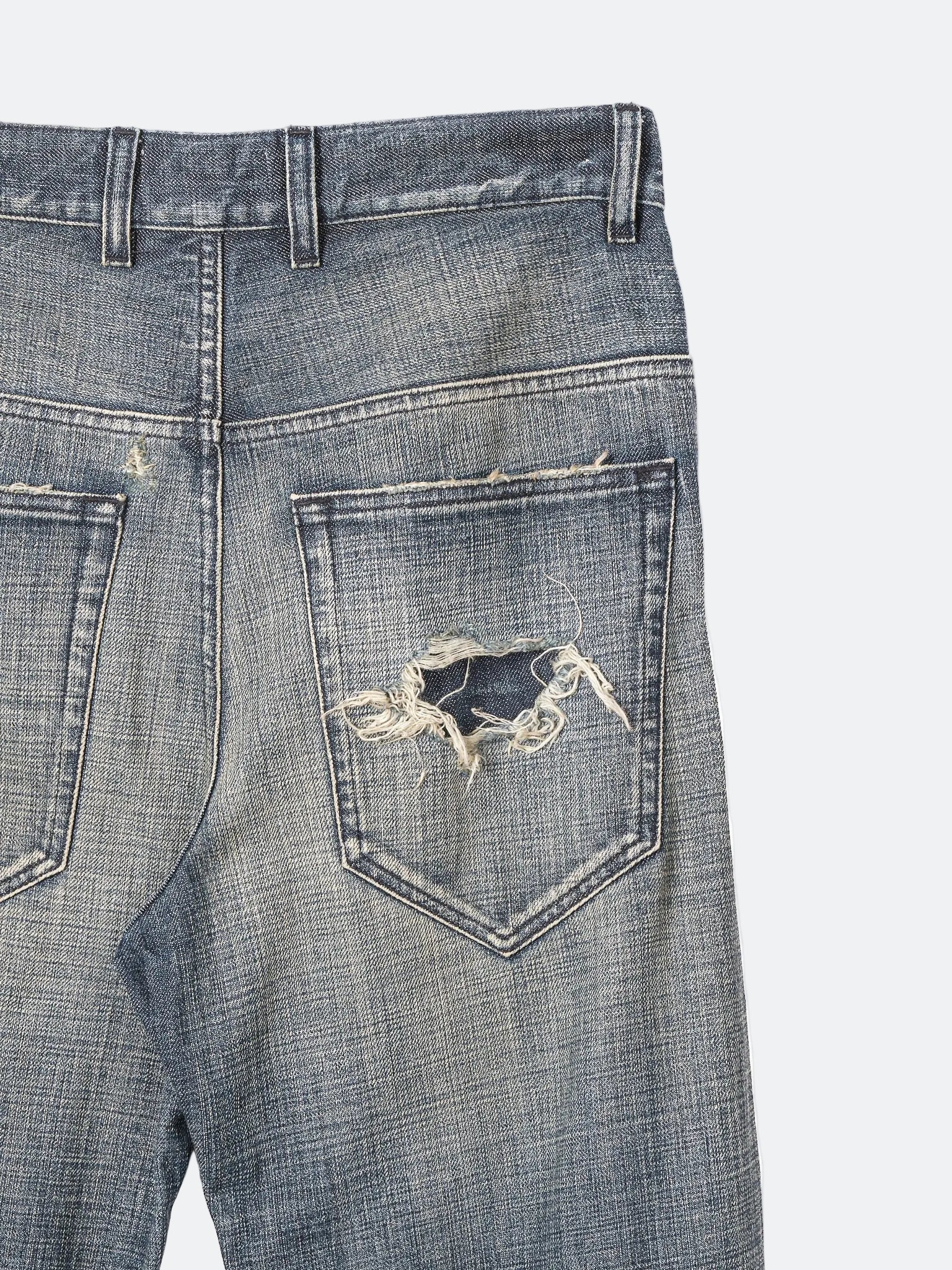 JAPANESE WORN OUT HEAVY INDIGO DENIM - BOOTCUT