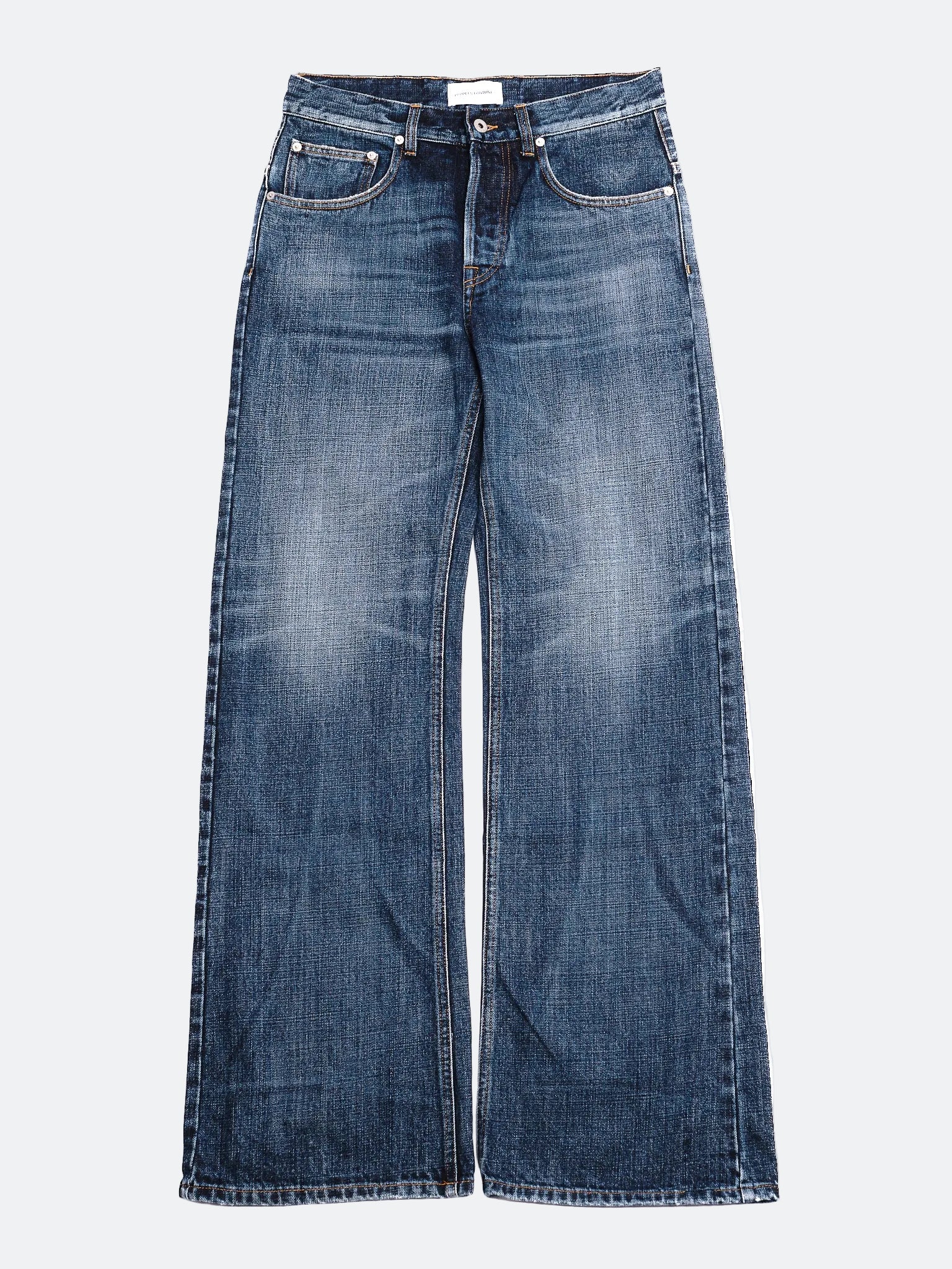 JAPANESE SLUB WASHED INDIGO HEAVY DENIM - BOOTCUT