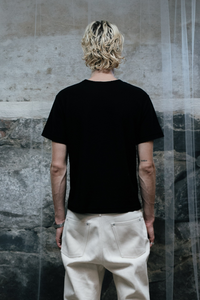 GIOVANI TWISTED SHEER NERO T-SHIRT