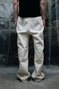 LEO WIDE-LEG RAW ECRU DENIM